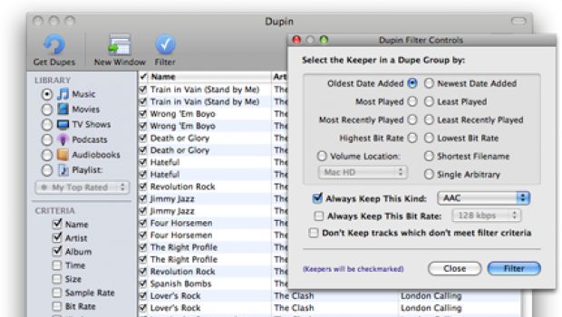 Dupin: scovare i doppioni in iTunes