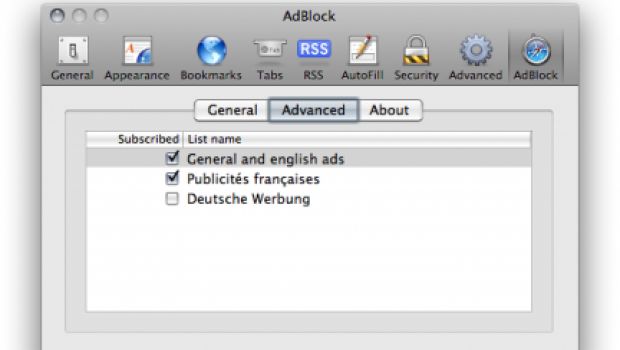 Safari AdBlock per Leopard: un plug-in per bloccare la pubblicità