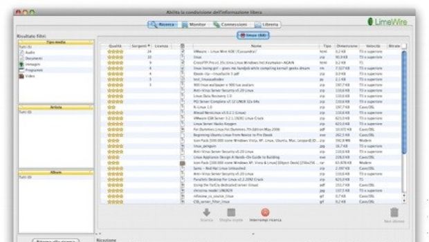 LimeWire: p2p Open Source