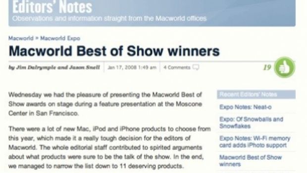 I vincitori del Macworld Best of Show