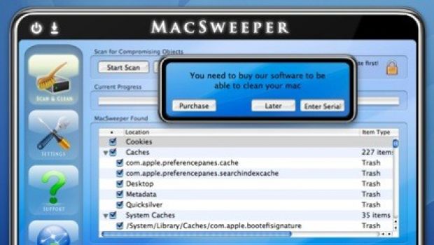 MacSweeper: (finto) antivirus per Mac