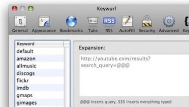 Keywurl: ricerca per parole-chiave in Safari