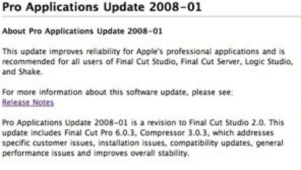 Apple aggiorna Final Cut Studio