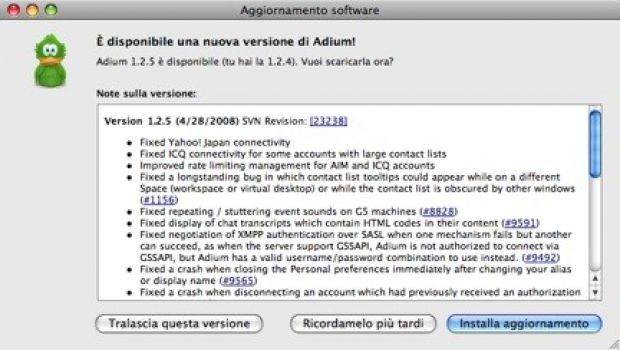 Rilasciato Adium 1.2.5