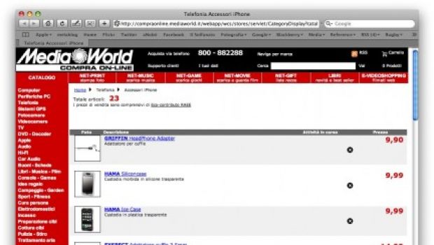 Mediaworld vende gli accessori per iPhone