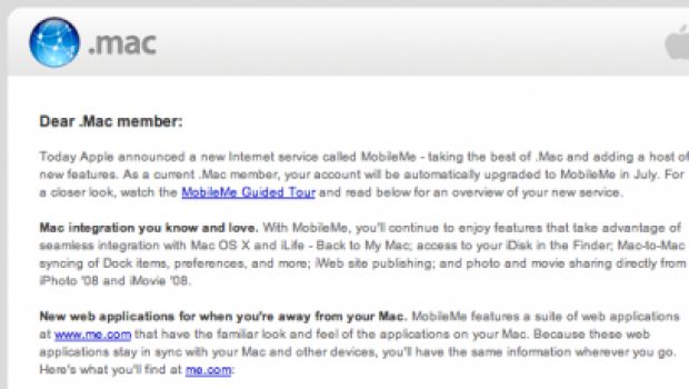 Apple agli utenti .Mac: la transizione verso Mobile Me è cominciata