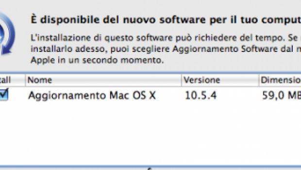 Disponibile Mac OS X 10.5.4