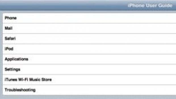 Disponibile la guida all'iPhone 3G consultabile direttamente dal device