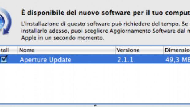 Aggiornamento Aperture 2.1.1