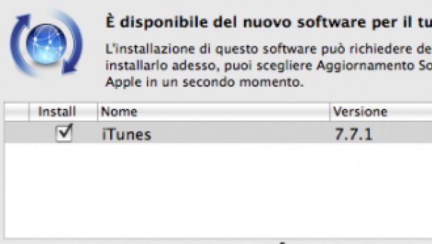 Disponibile iTunes 7.7.1