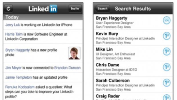 LinkedIn: la propria carriera, su iPhone