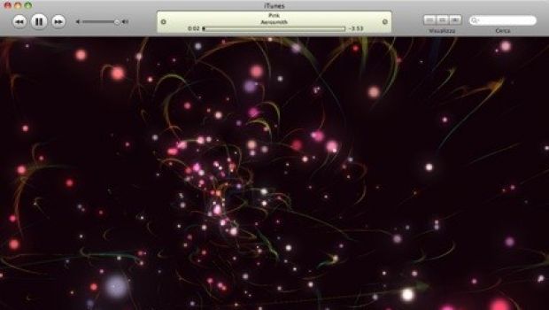 Controllare il nuovo effetto visivo di iTunes 8