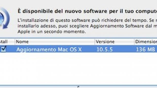 Rilasciato Mac OSX 10.5.5