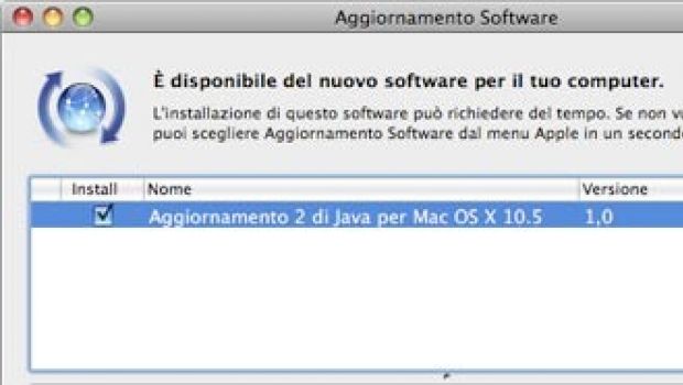 Rilasciato Java Update per Mac OS X