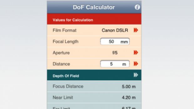 Calcolare la profondità di campo con iPhone