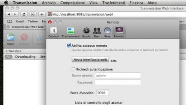 Transmission cerca sviluppatori web