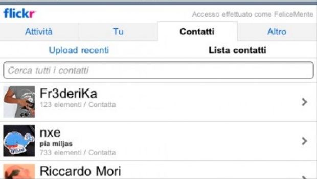 Flickr ottimizzato per iPhone