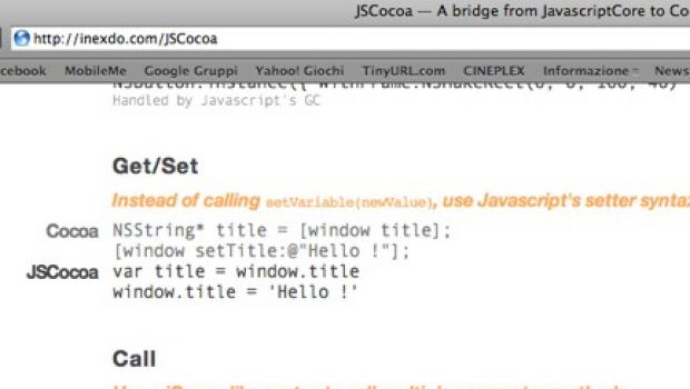 Scrivere applicazioni Cocoa in Javascript