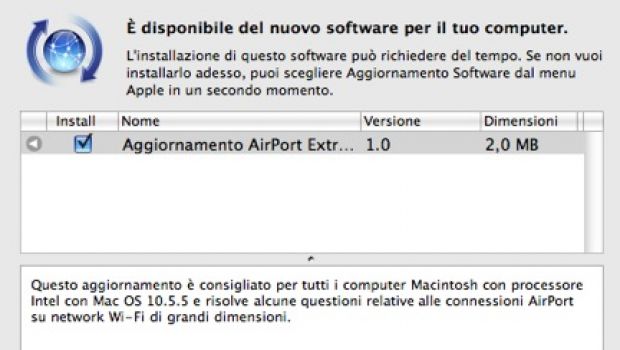 Aggiornamento AirPort Extreme 2008-003 (Aggiornato)