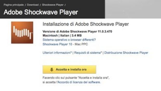 Shockwave 11 compatibile con Mac-Intel