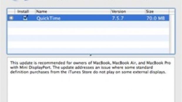 Aggiornato QuickTime, ma solo per i nuovi MacBook