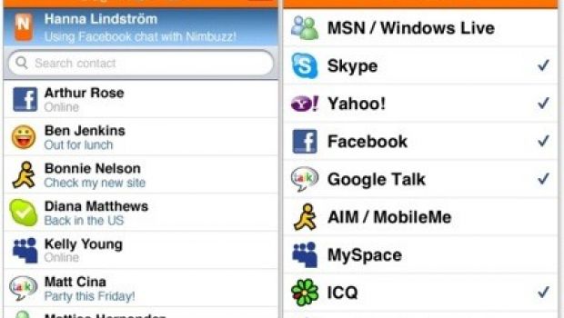 Nimbuzz: iChat, Skype e molto altro su iPhone