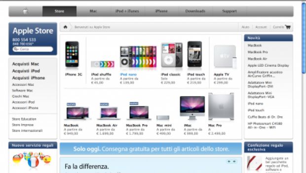 Torna la spedizione gratuita sull'Apple Store