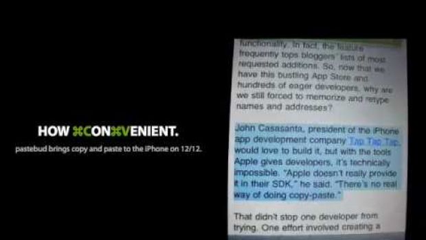 PasteBud: il copia/incolla su iPhone e iPod Touch