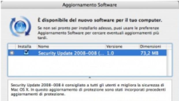 Apple rilascia aggiornamento di sicurezza per Tiger