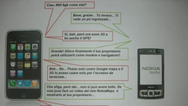 Dialogo immaginario tra iPhone 3G e Nokia N95