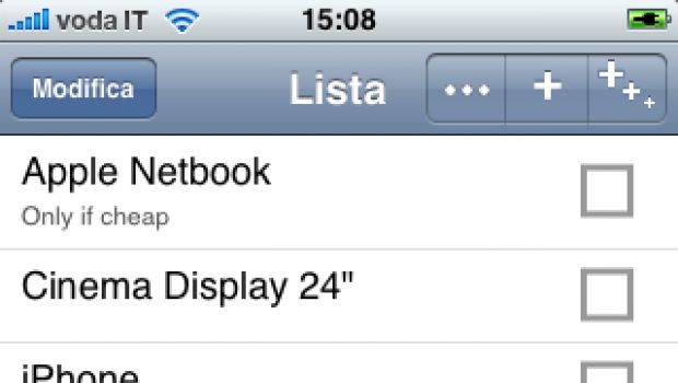 Shopping List: creare la lista della spesa con iPhone e iPod Touch