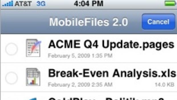 Interessanti novità per MobileFiles 2.0 per iPhone