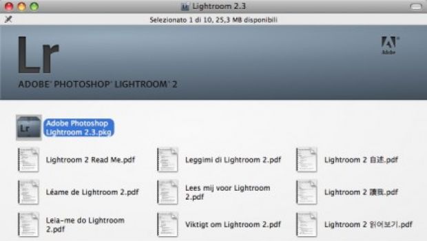 Adobe rilascia Lightroom 2.3 in italiano