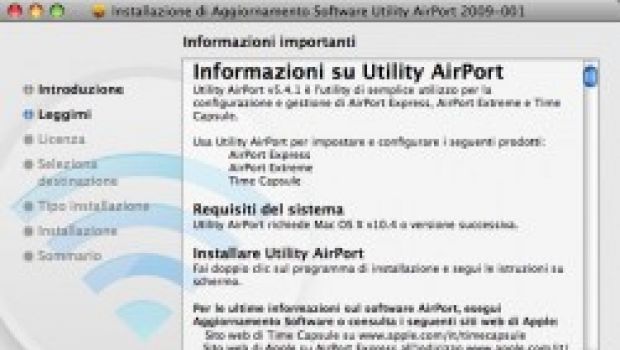 Apple aggiorna AirPort Client e AirPort Utility