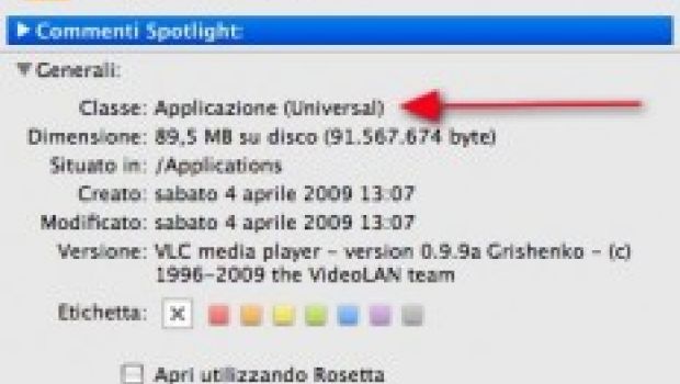 Disponibile VLC Media Player 0.9.9a Universal Binary