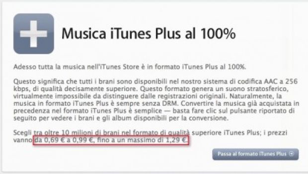 I nuovi prezzi dell'iTunes Store