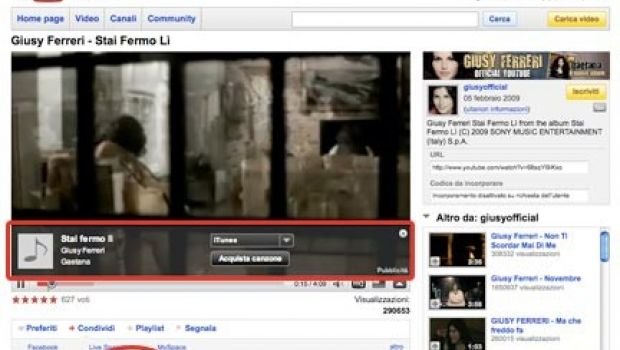 YouTube si integra con iTunes Store