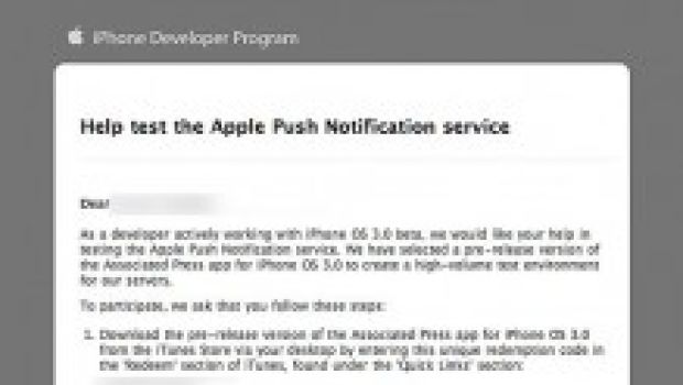 Push Notification Server: test cominciati (Aggiornato)