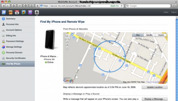 Prova su strada di Find My iPhone!