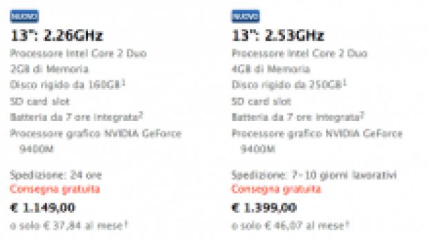 Carenza di HDD da 250Gb: gli ordini di MacBook Pro slittano