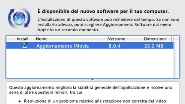 Aggiornamento per iMovie '09