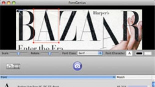 FontGenius per Mac riconosce i font a partire da un'immagine