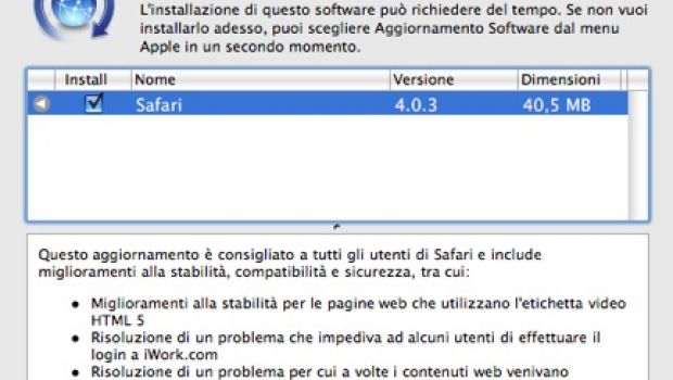 Disponibile Safari 4.0.3