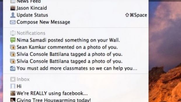 Desktop Notifications: notifiche di Facebook sul Mac