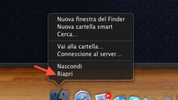 Tip: tre modi diversi per riavviare il Finder