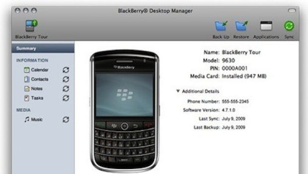 Blackberry Desktop Manager: disponibile da domani