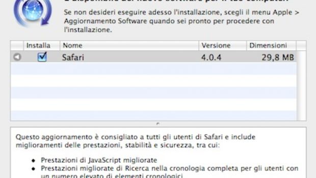 Disponibile Safari 4.0.4
