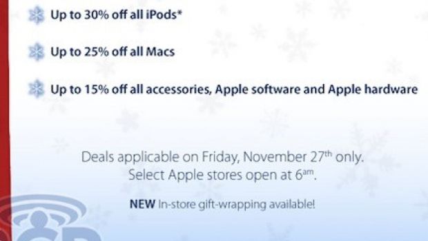 Black Friday: 30% sugli iPod e 25% in meno sui Mac?