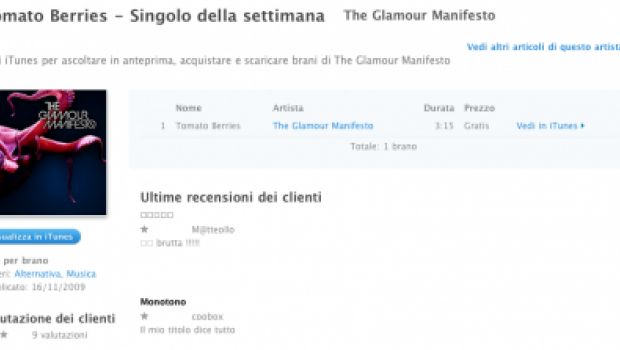 Il singolo della settimana su iTunes: 