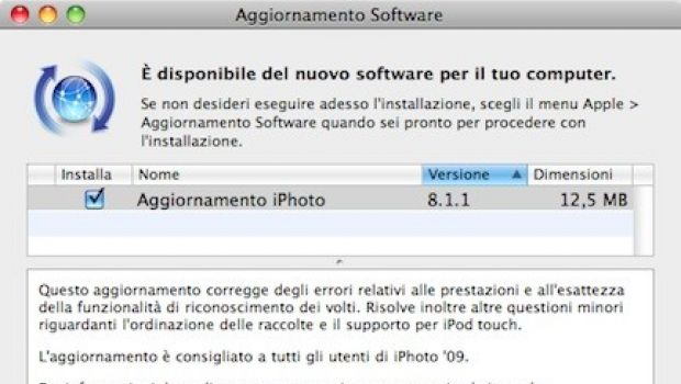 Aggiornamenti: iPhoto 8.1.1 e Final Cut Server